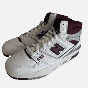 New Balance 650 White Burgundy BB650RCH Men's Size 11 Retro Basketball Ortholite